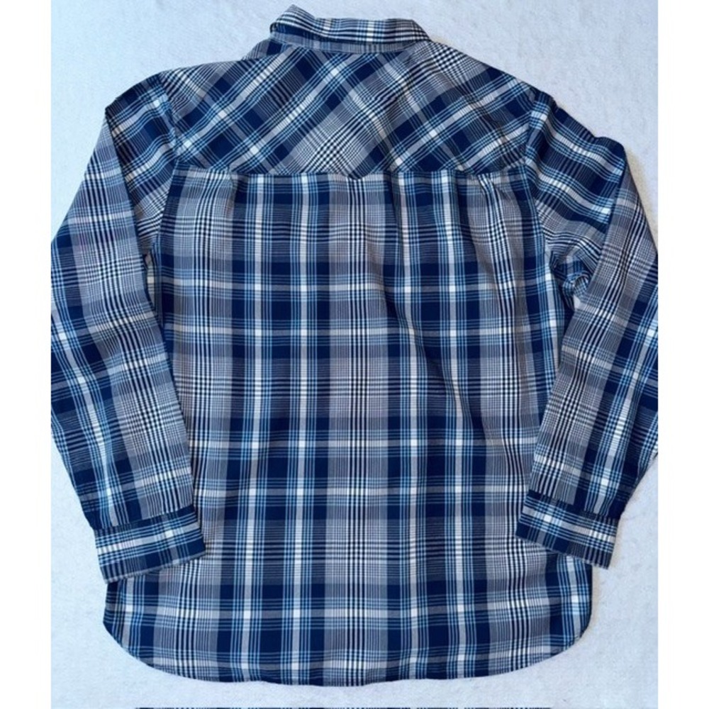 3BIRD Wyoming Mens XL Ranchester LS Plaid Long Sleeve Western Shirt Blue Snap - Picture 12 of 12